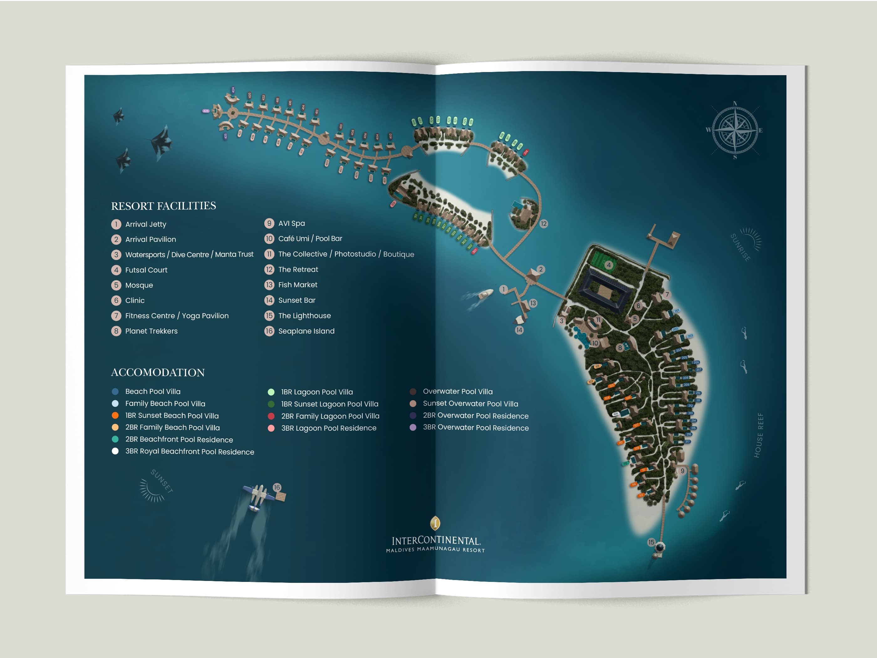 Intercontinental Maldives Maamunagau Island Resort Map