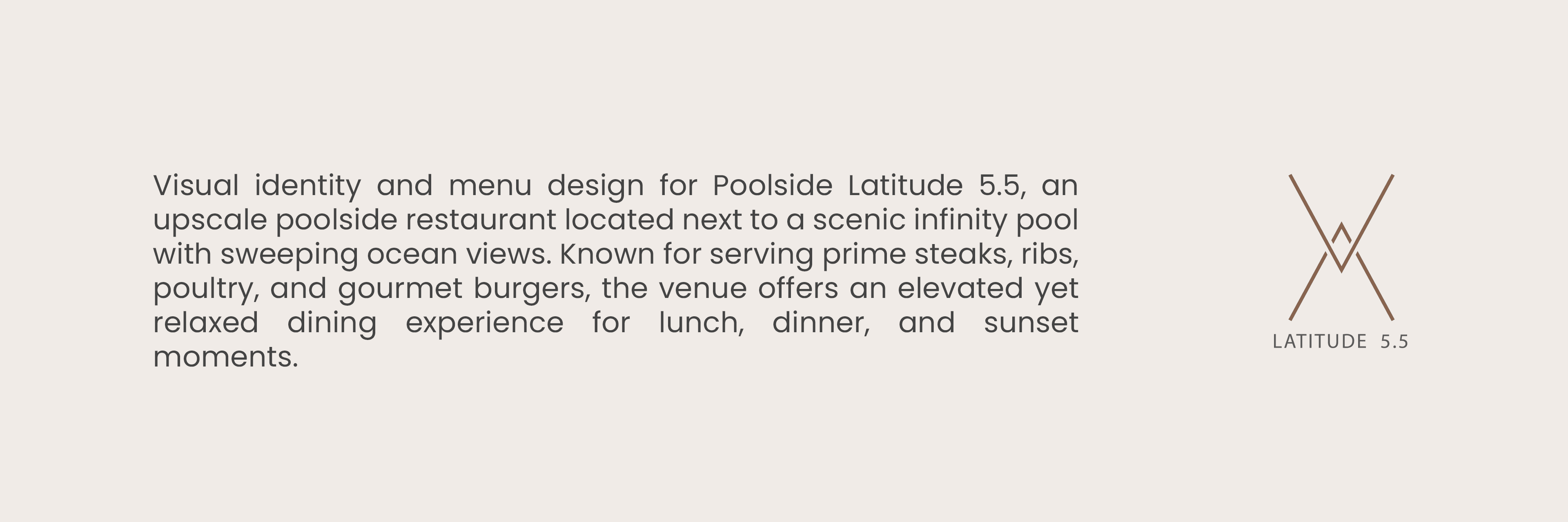 Latitude 5.5 Restaurant Visual Identiity