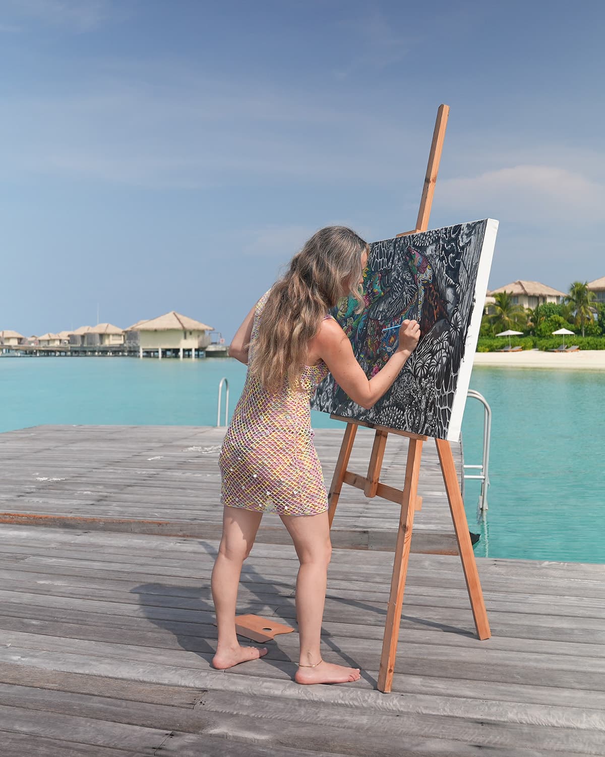 Kristel Bechara Artist in residence - IntercContiental Maldives